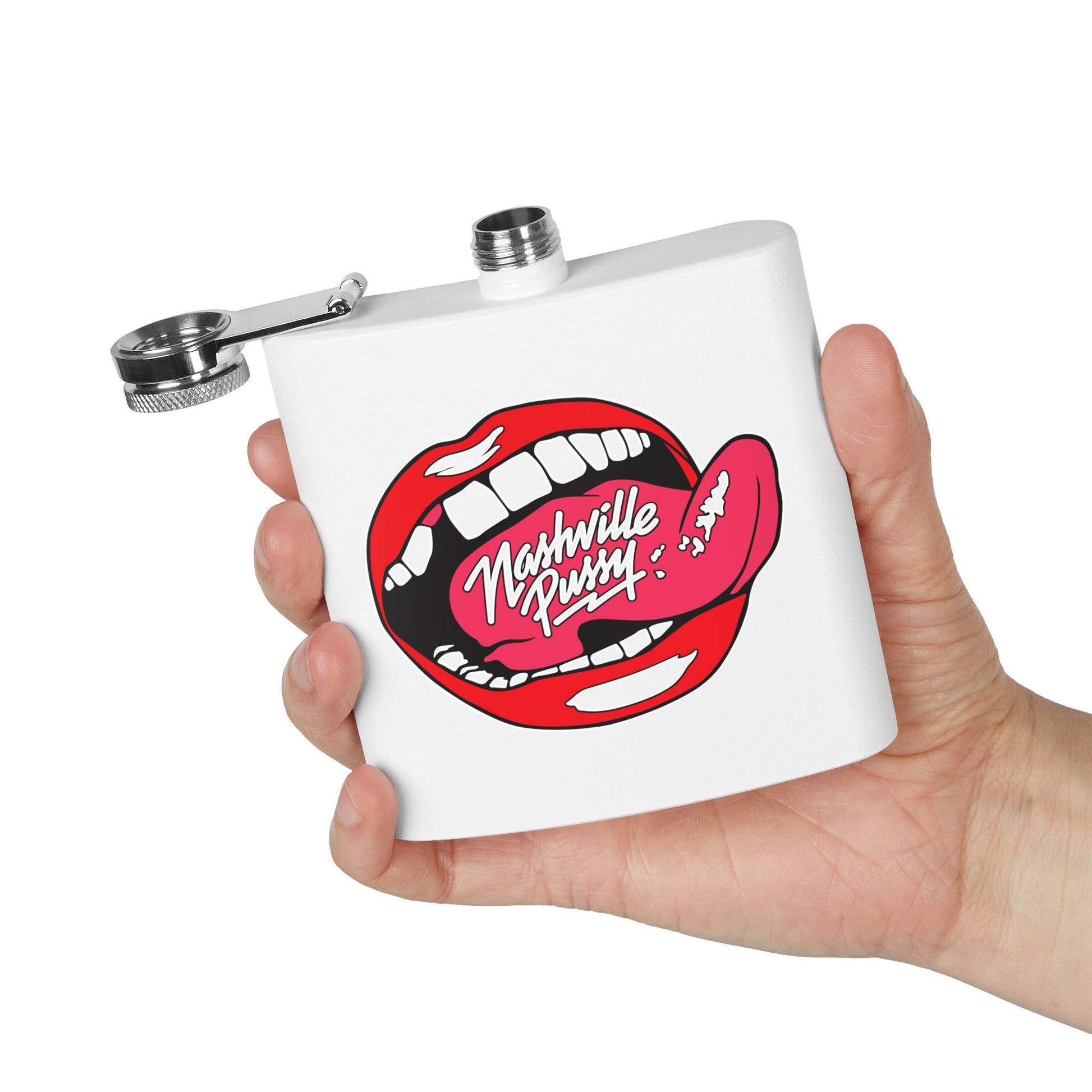 NASHVILLE PUSSY  "BITE ME" Stainless Steel Flask, 6oz