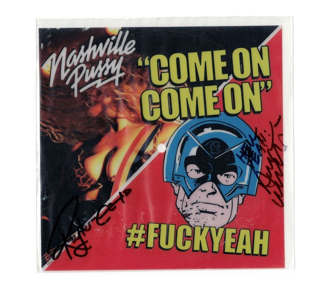 NASHVILL PUSSY  "COME ON COME ON" AUTOGRAPHED FLEXI-SINGLE