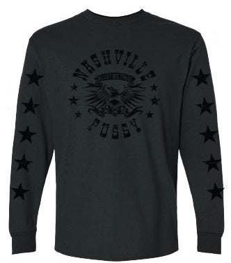 NASHVILLE PUSSY "IN LUST WE TRUST" BLACKOUT LONG-SLEEVE T-SHIRT