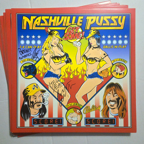 *AUTOGRAPHED BY BLAINE AND RUYTER*  NASHVILLE PUSSY  "GET SOME"  LP